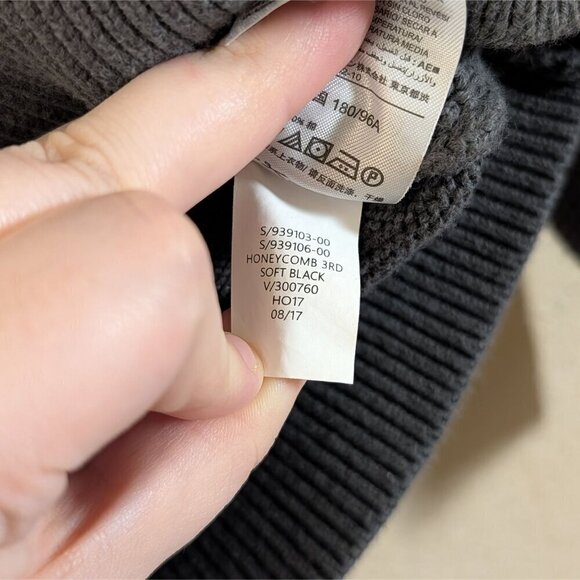 Gap Mens Cardigan Shawl Collar Chunky Waffle Ribbed Knit M Grey Grandpa - Picture 11 of 11